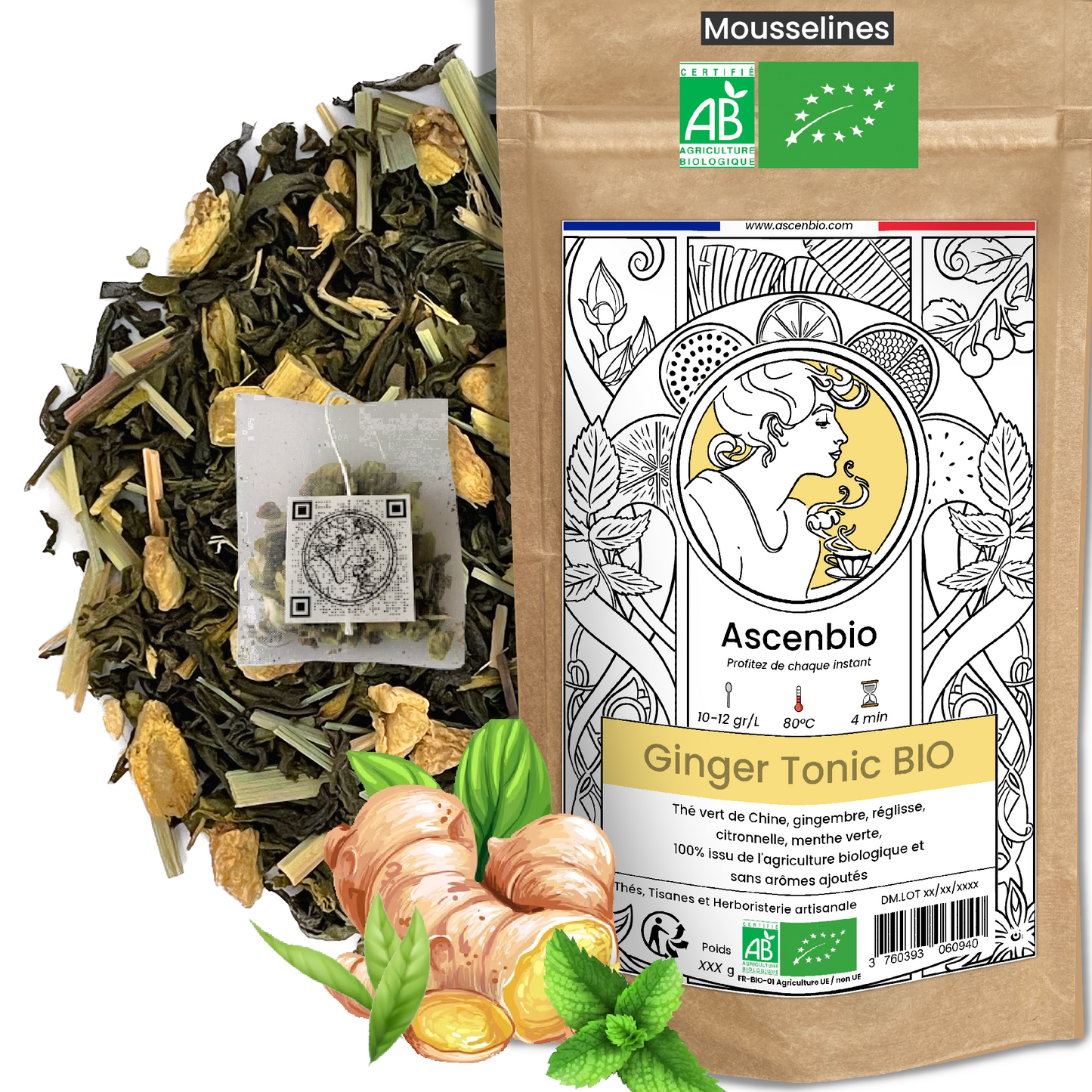 Thé vert ✿ Ginger tonic BIO
